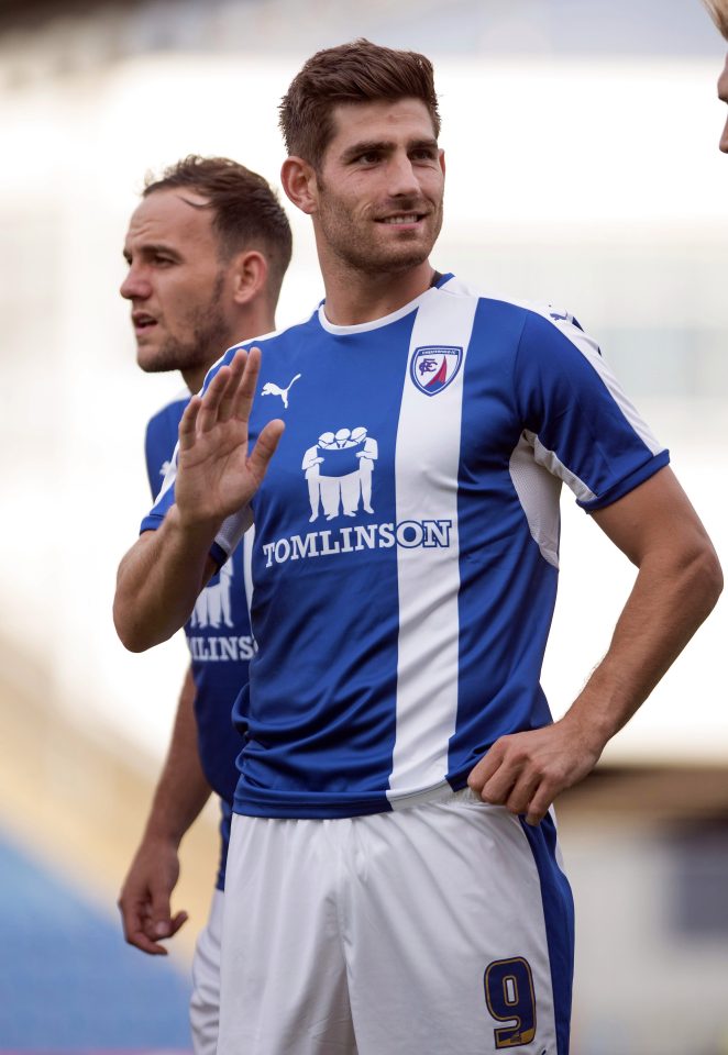 Chesterfield FC player Ched Evans