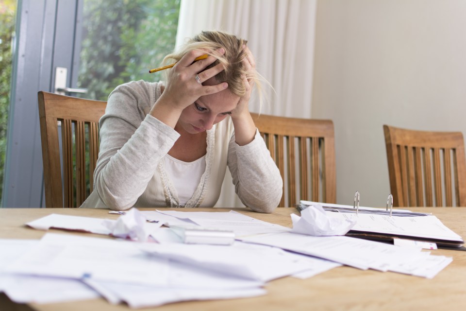 Woman worried about financial problems