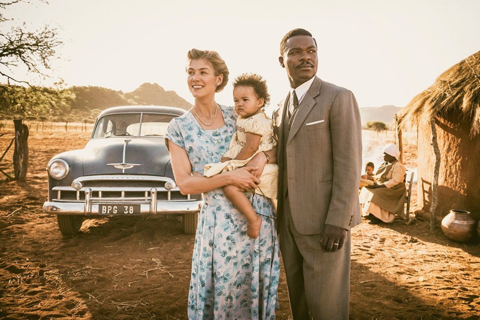  David and Rosamund play husband and wife in the new film set in 1940s Africa