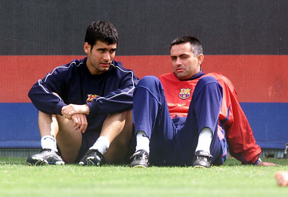 Pep Guardiola and Jose Mourinho were pals when the latter was Bobby Robson and Louis van Gaal's translator at Barcelona