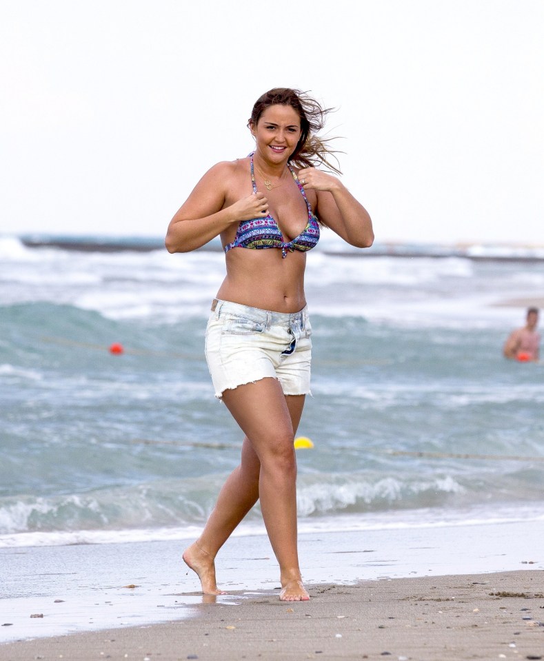  Despite looking sensational in a bikini recently, Jacqueline admits she gets "down" about her body