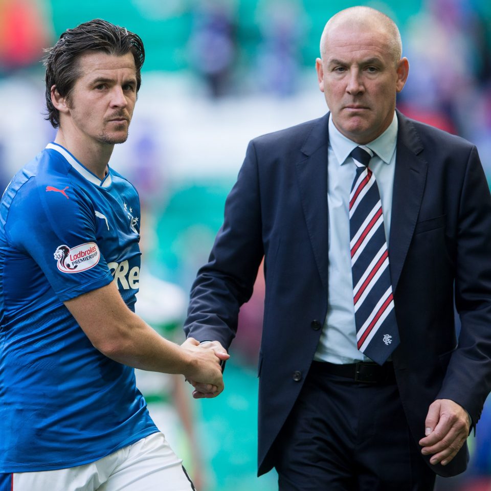 .Barton and Rangers boss Mark Warburton