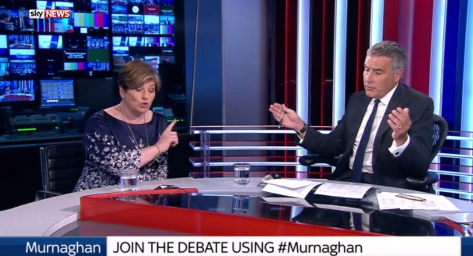  The Sky News broadcaster is known for grilling his guests, here he was interviewing Emily Thornberry