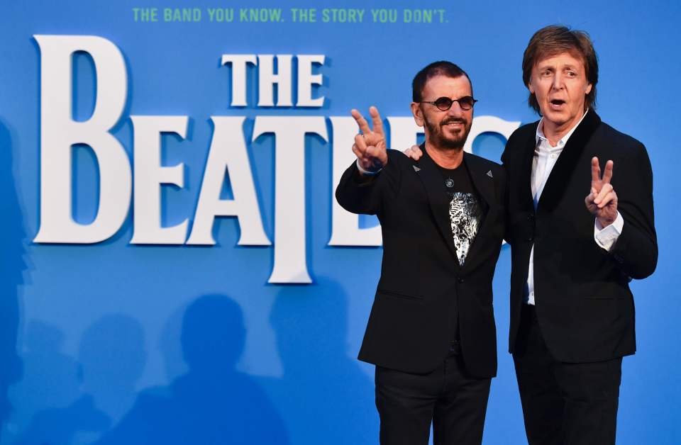  Ringo Star and Paul McCartney, who are the only two remaining Beatles members alive, at a film premiere in September