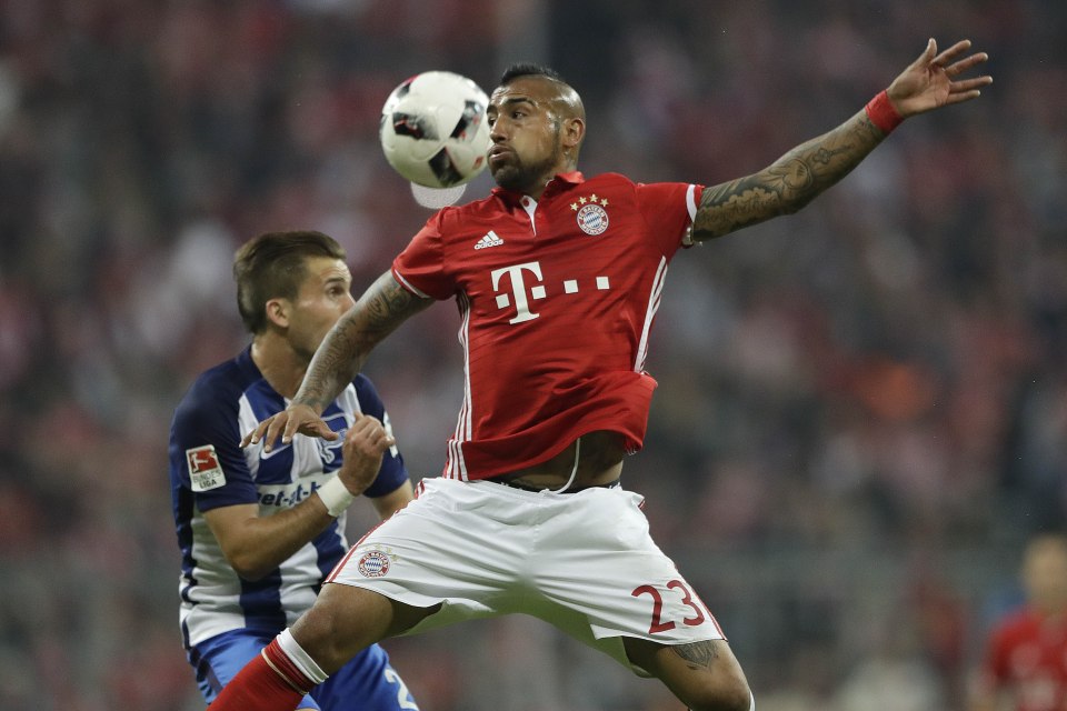  Arturo Vidal has helped Bayern Munich to the top of the Bundesliga after an unbeaten start to the new season