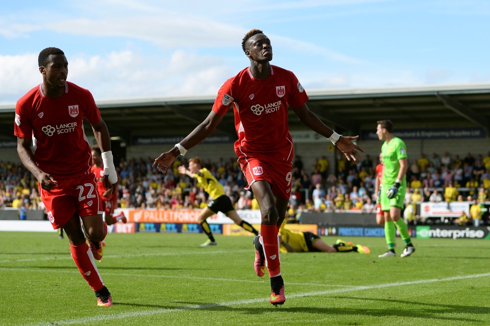  Tammy Abraham has not stopped scoring for Bristol City in the Championship since opening his account against Burton in August