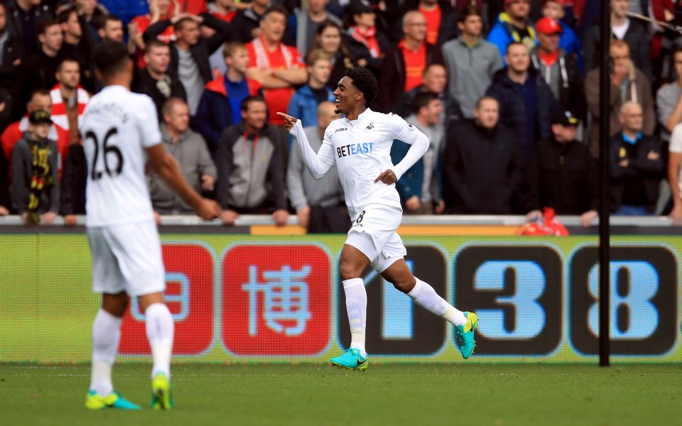 Leroy Fer has now scored four of Swansea's sixth Premier League goals in 2016-17