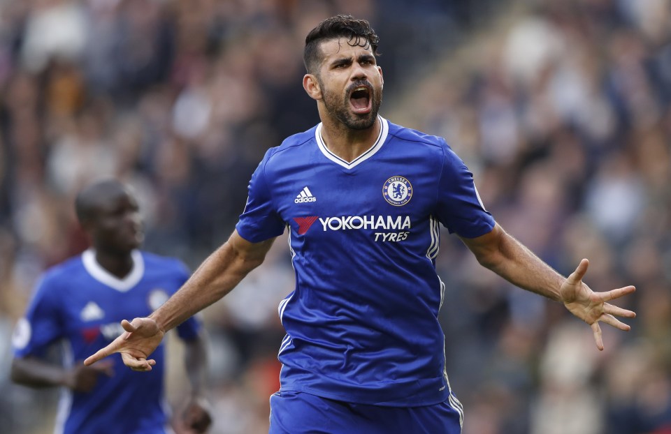 Diego Costa has scored six goals in the Premier League this season