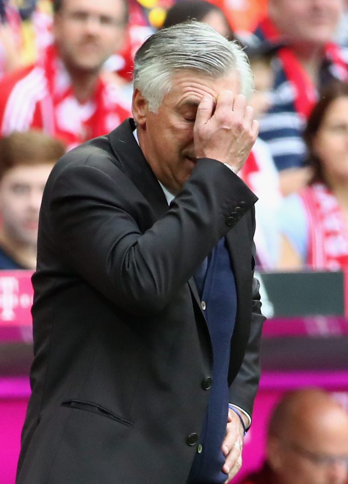  Carlo Ancelotti watches champions Bayern struggle to a 1-1 draw against FC Koln