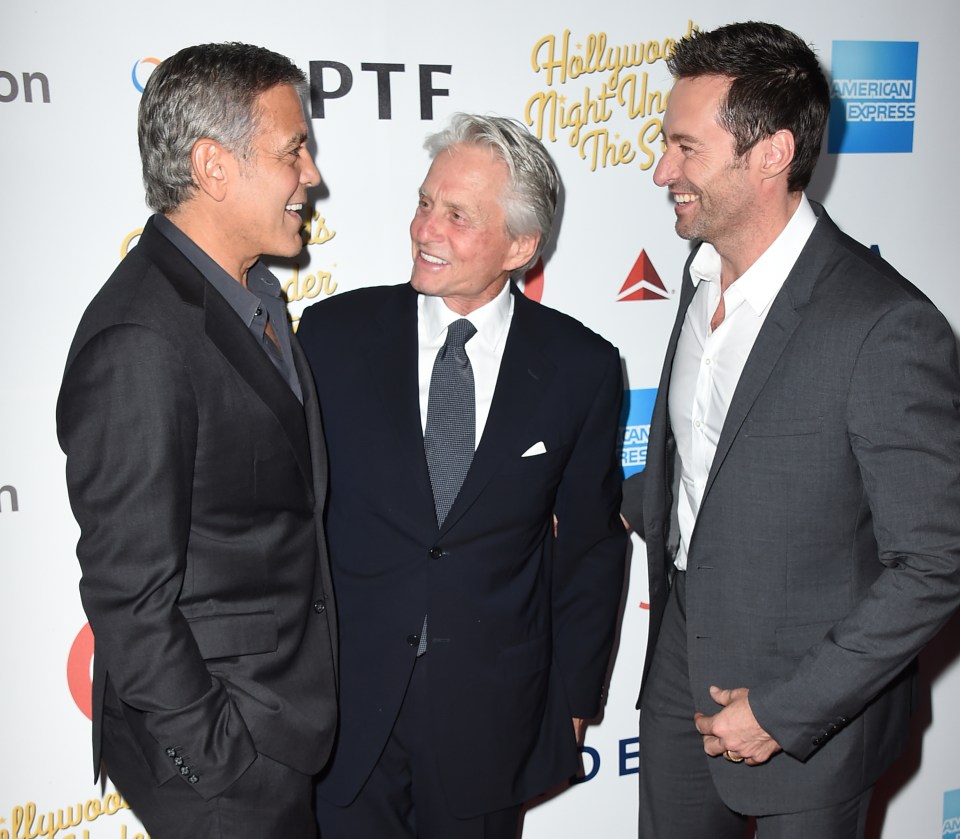  George, Michael and Hugh shared a laugh on the red carpet