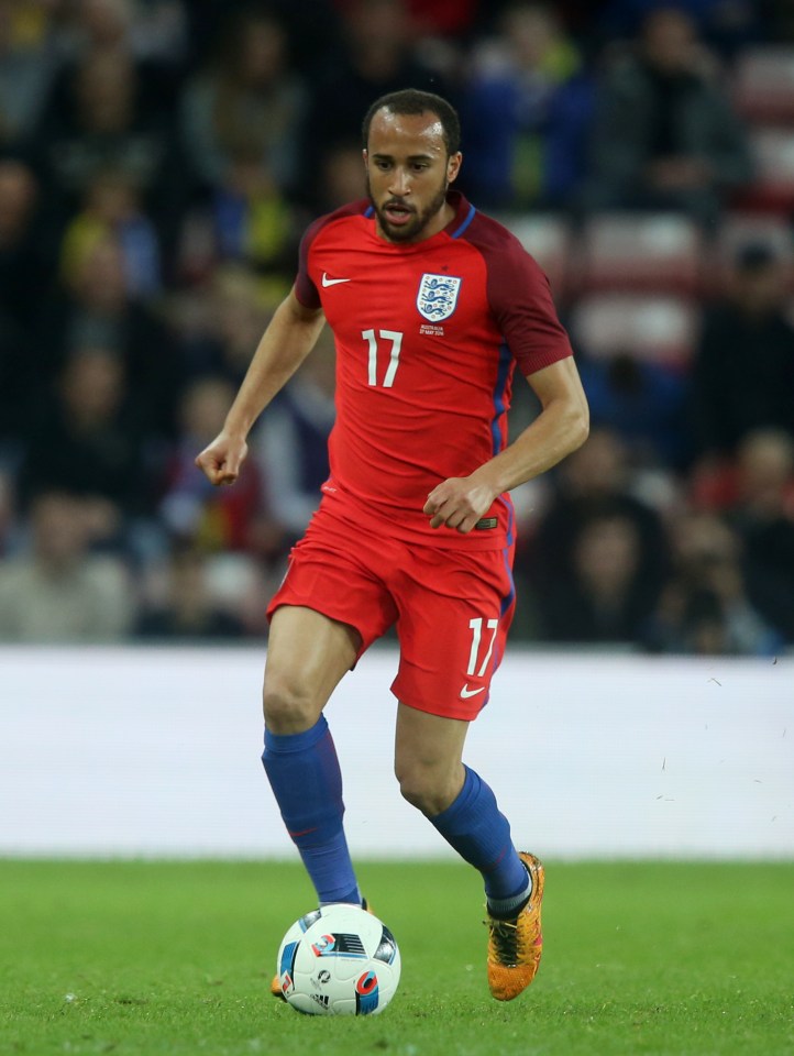 Andros Townsend comes in as Raheem Sterling's replacement 