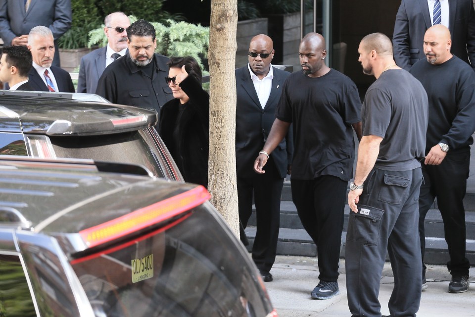  Kris Jenner gives the thumbs up as she leaves daughter Kim Kardashian's New York apartment