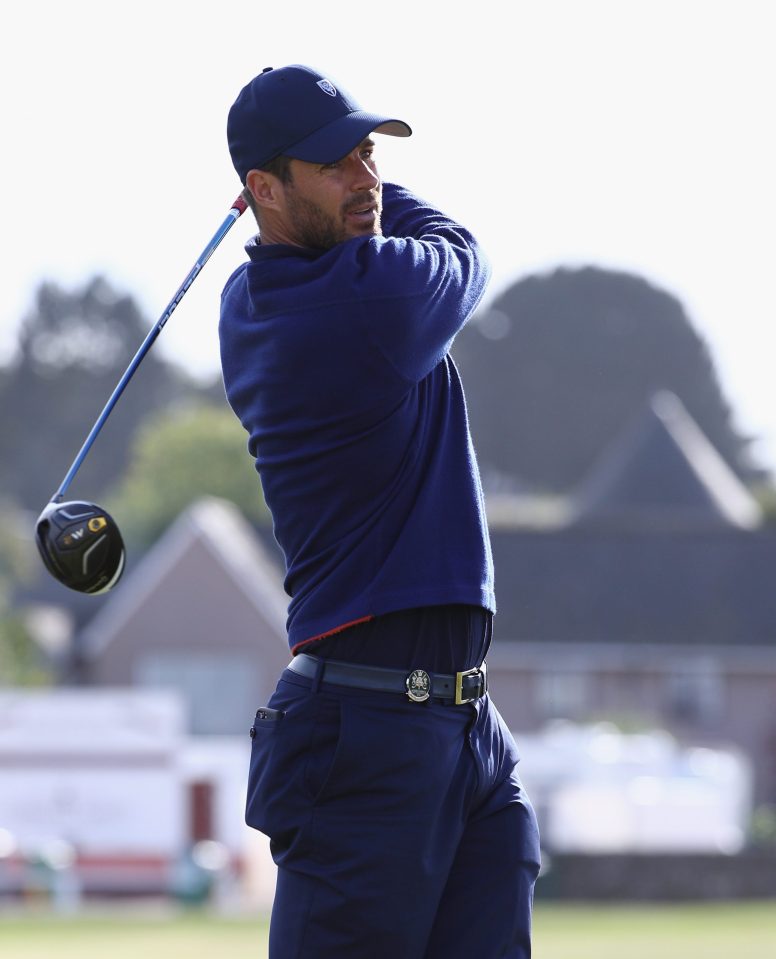 Jamie Redknapp led the way in the practice round at the Alfred Links Dunhill Championship