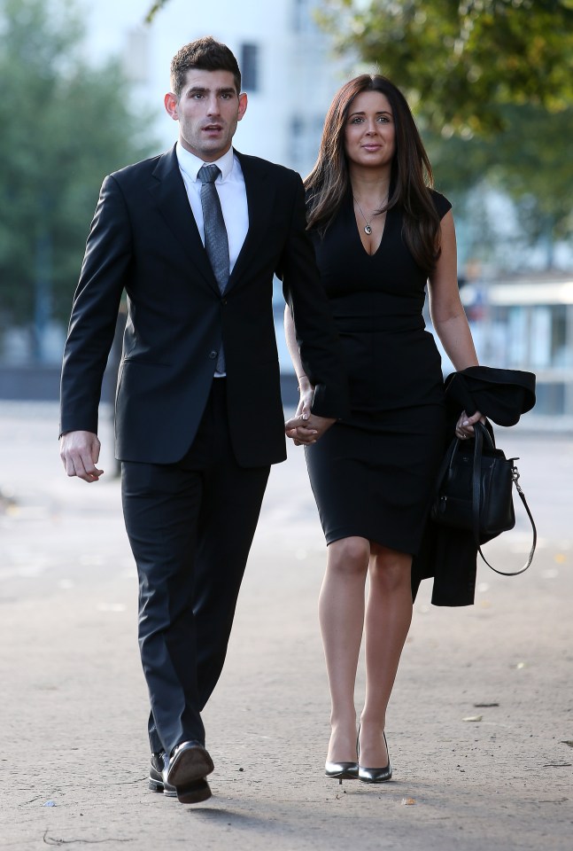  Ched Evans and his fiancée Natasha Massey entering Cardiff Crown Court on the second day of his retrial for rape