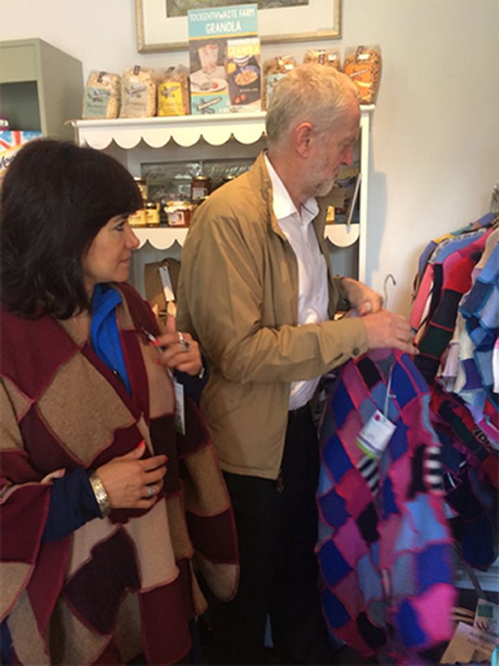  The Labour leader and his wife stopped off for a spot of shopping during their holiday to Hadrian's Wall