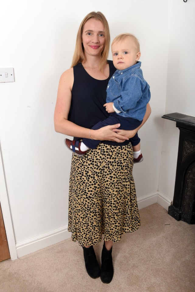 Jack with his mum Rebecca after a hard day's work modelling baby clothes from all six supermarkets