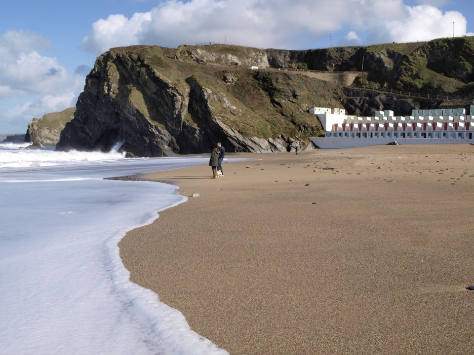  Tolcarne Beach, Cornwall ... the unnamed man's body was found beneath cliffs