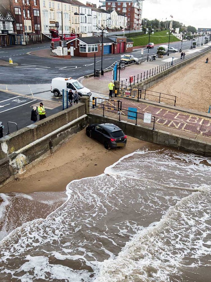  They had to drive the car into the corner at 2am when they couldn't leave the beach any more