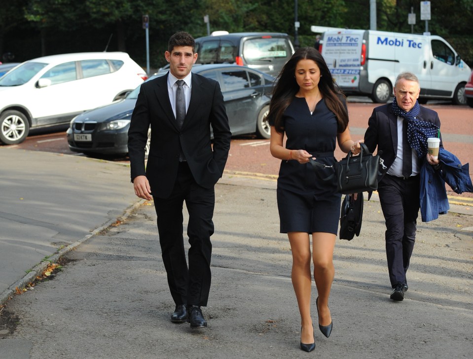  Footballer Ched Evans arriving at Cardiff crown court for day three of his retrial for rape