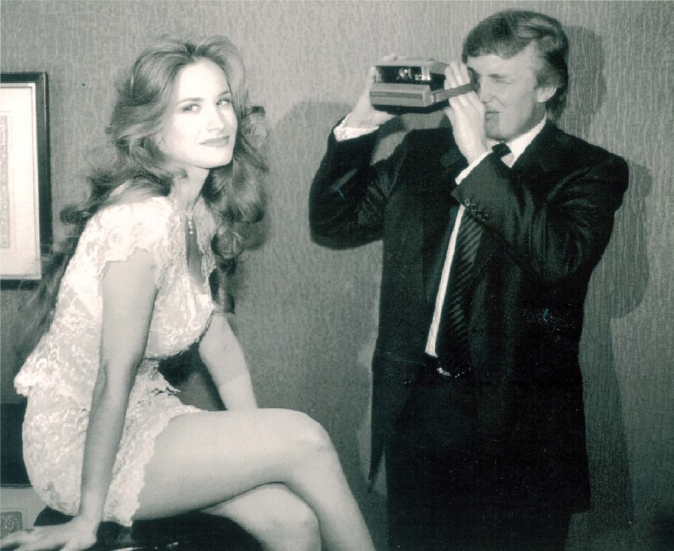 The Donald was eve snapped getting behind the camera and photographing the bunnies 