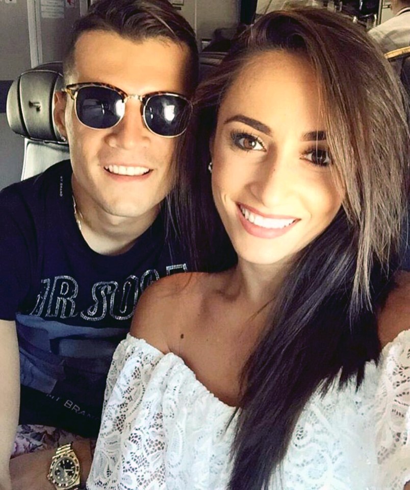  Granit Xhaka is scoring on and off the field with his stunning brunette fiancee Leonita Lekaj