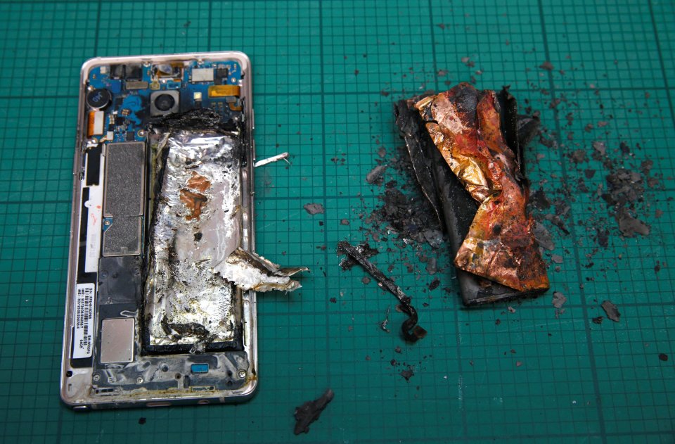 The post mortem.... here's how the phone looked after it exploded