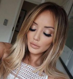 Charlotte flaunts her glamorous make-up