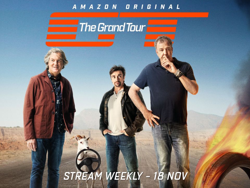 Jeremy Clarkson. Richard Hammond, and James May's new show Tthe Grand Tour starts next month