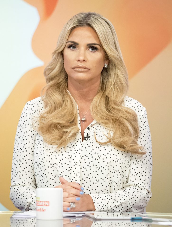 Katie Price wore a neckalce from ex husband Alex Reid as she announced she was taking a break to work on her marriage