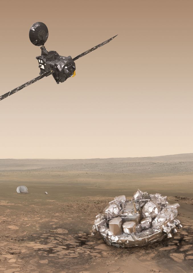  The Schiaparelli will touch down on October 19 while the orbiter will enter an orbit around Mars