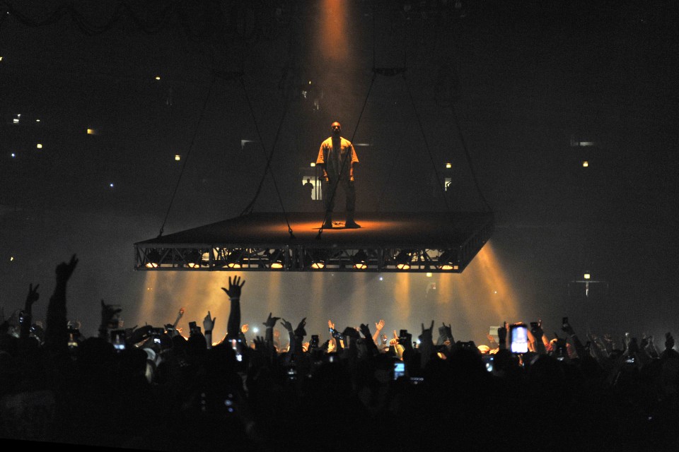 The star is currently on his Saint Pablo tour of the US and Canada