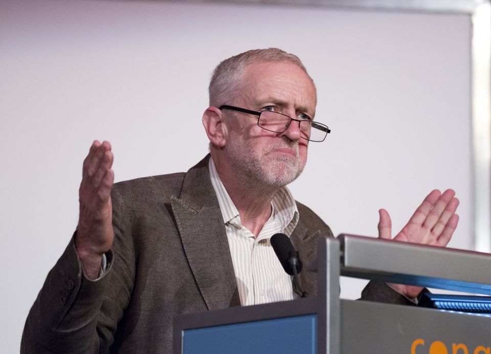 Jeremy Corbyn was heckled at an event for peace activists in central London today