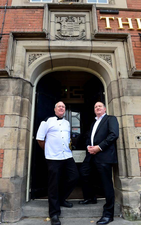  Owner Andrew Pear said nine "rogue" labourers were dismissed by their master contractors. He is pictured with executive head chef Lee Wassall