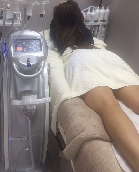  Lauren Goodger has shared a photo of herself getting a 'bum firming treatment'