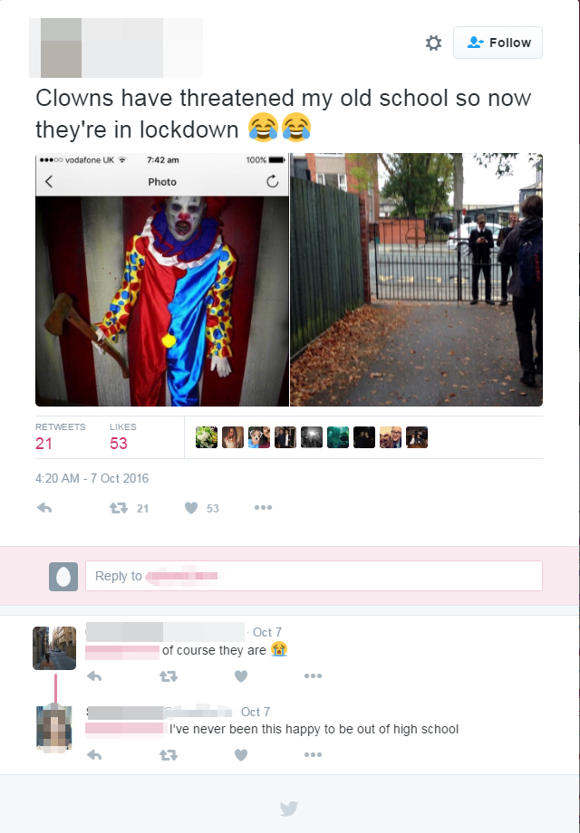  Pupils took to social media to express their feelings over the incident