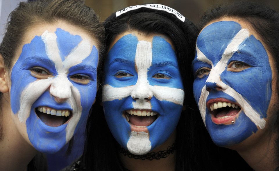  The happy Scots are also said to be 'more tolerant' than the English