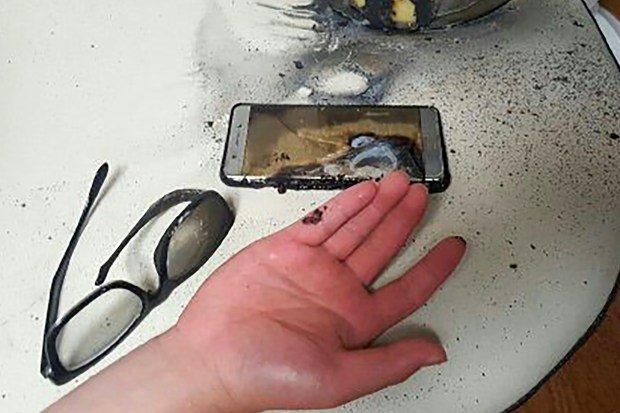 The phones have been catching alight due to a problem with the batteries