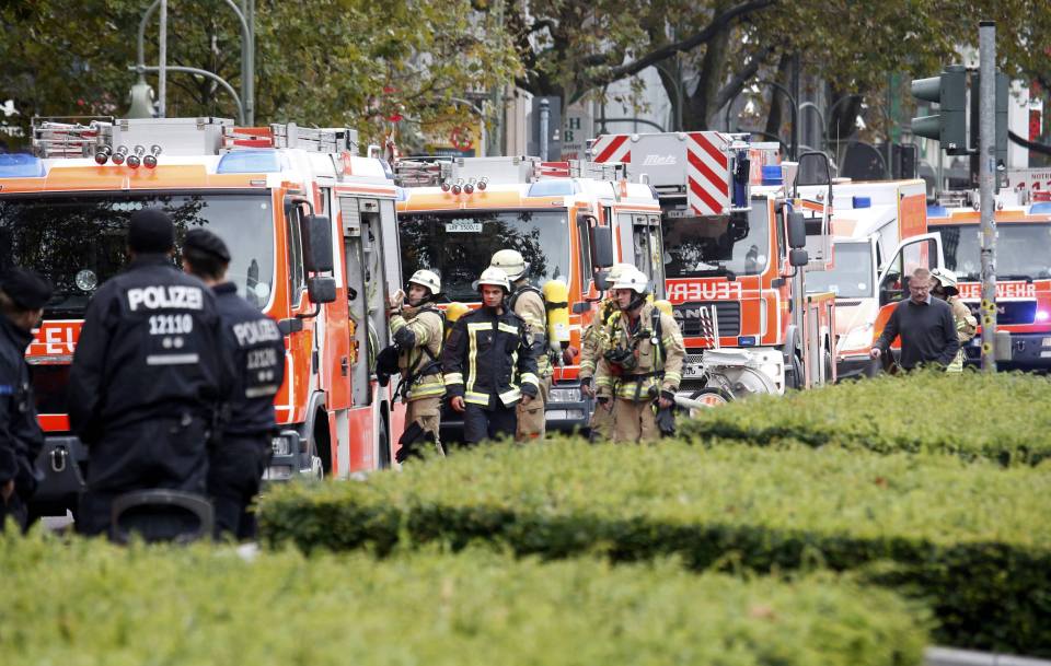  Emergency services evacuated buildings as they tackled the blaze