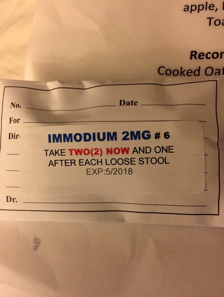 David was attended to by medics on board whilst quarantined with food poisoning