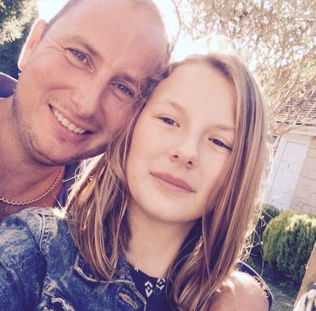  Millie Crouch, 12, pictured with her father Jamie