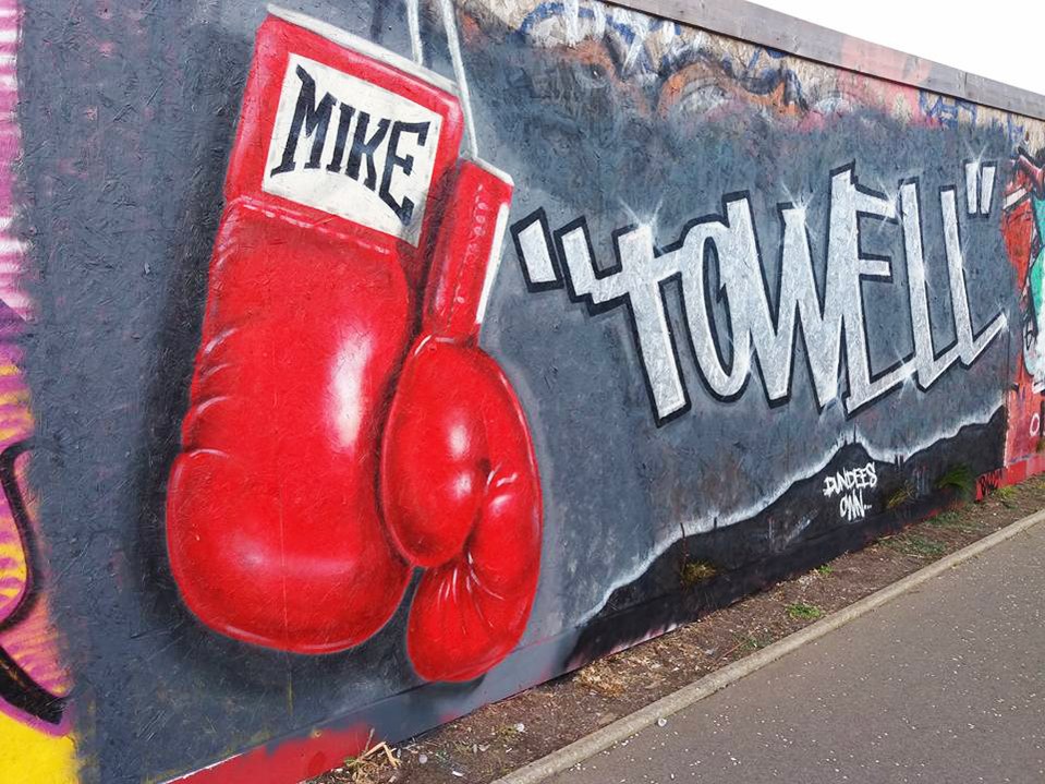  A mural was painted in Dundee to the tragic late boxer Mike Towell