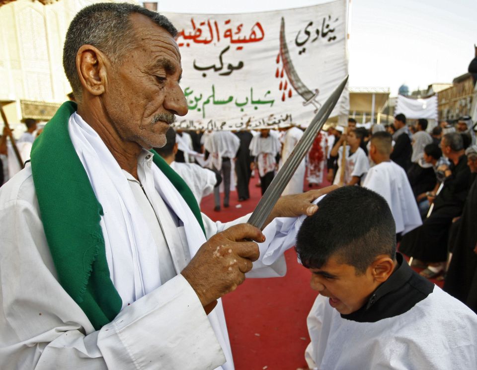  Iraqi Shiite Muslim boy is seen before being cut on the head