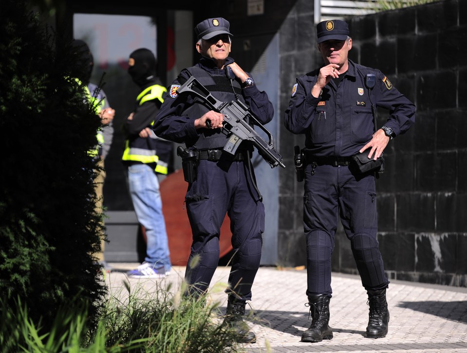  Spanish and Morrocan police swooped on the four men today. File picture