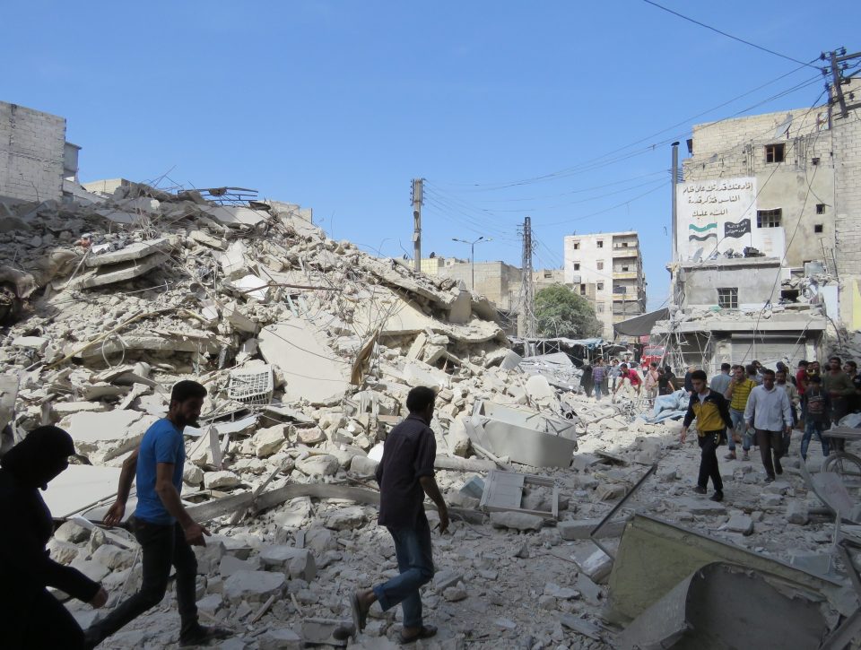 Attack on residential areas in Aleppo