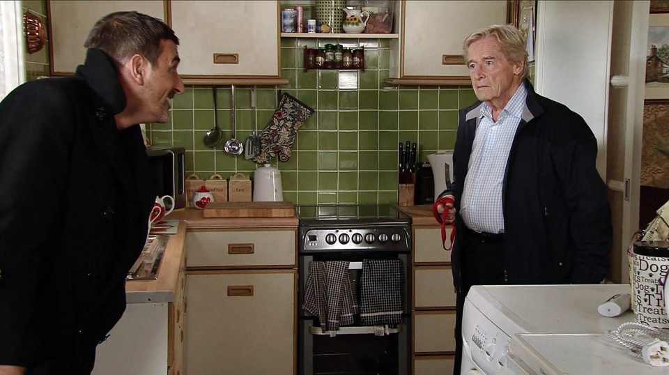 Ken wasn't happy to see Peter back on the cobbles