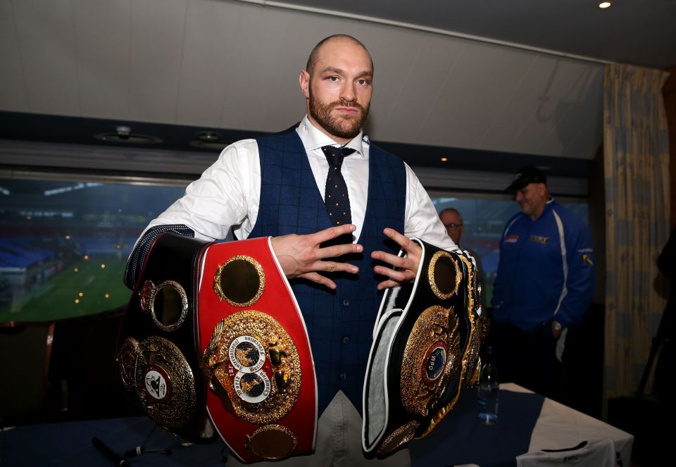  Fury has given up his belts after testing positive for cocaine