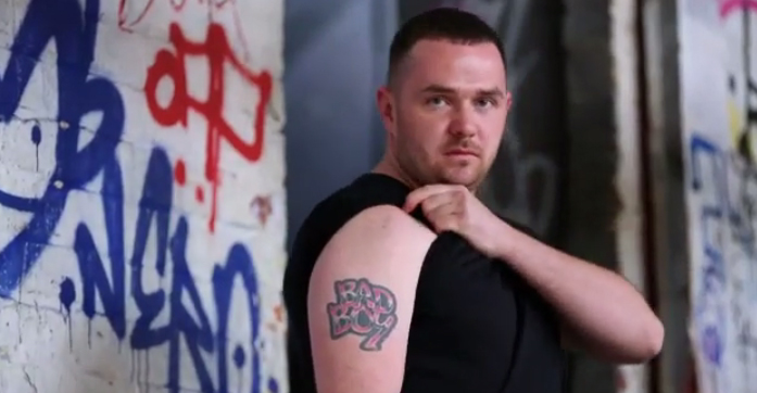  Family man Ben, 31, appears on the latest episode of Channel 5's Tattoo Disasters UK saying his 'Bad Boy' tattoo needs to go