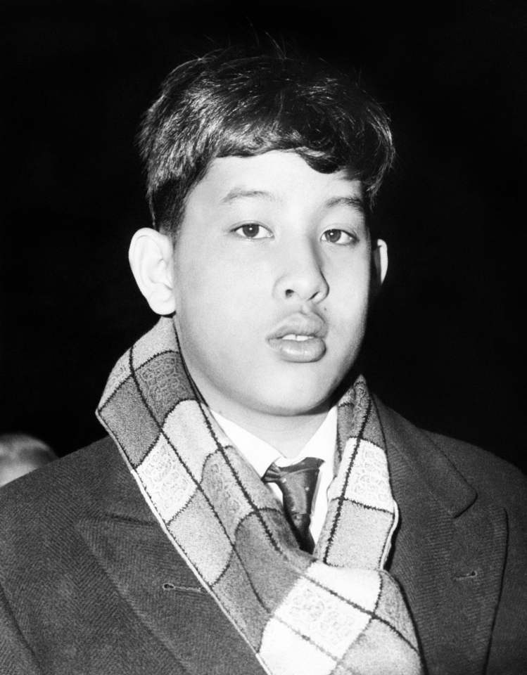 The 64-year-old (pictured when he was a teenager) assumed the throne as he is the only male heir of King Bhumibol