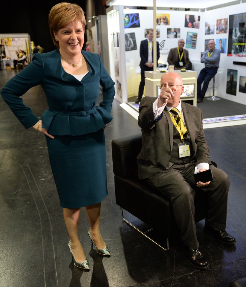  The photo opportunity definitely did not go the way Scotland's First Minister Nicola Sturgeon thought it was going to