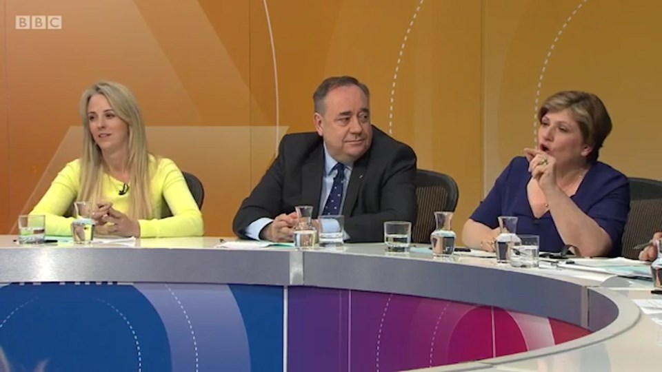 The rest of the Question Time panel were shocked by her claim, with one calling it "ludicrous"